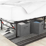 AmazonBasics Foldable Metal Platform Bed Frame for Under-Bed Storage - Tools-free Assembly, No Box Spring Needed - Full